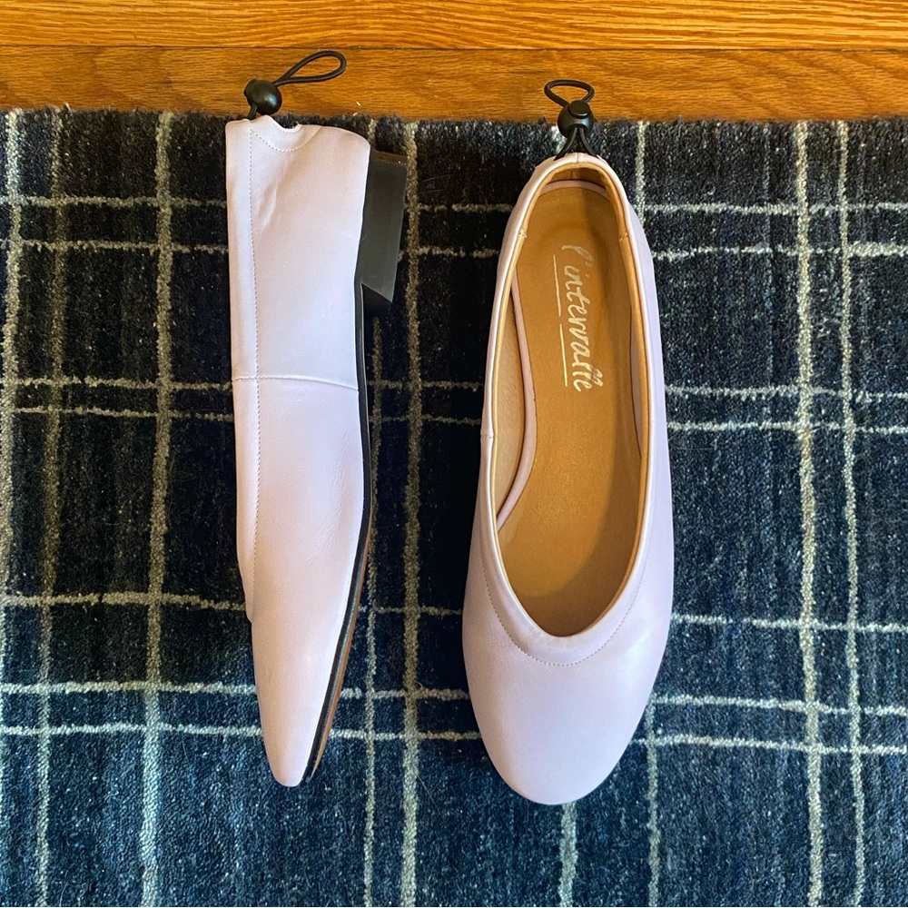 L’Intervalle Lavender Leather Ballet Flats